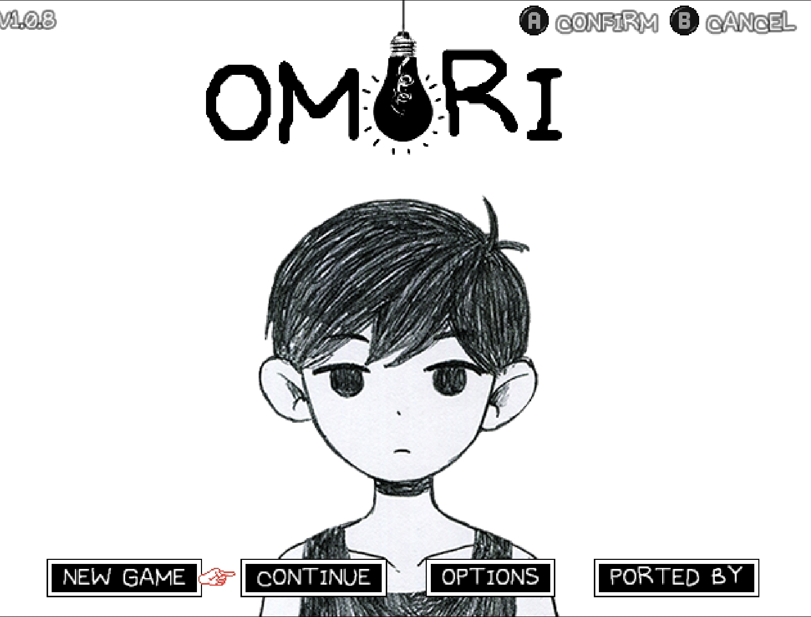 صفحه اصلی بازی omori
